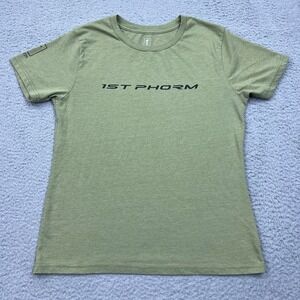 1st Phorm Shirt Womens‎ XL Green Short Sleeve Tee Athletic Workout Gym